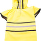 SPOT Rainy Days Slicker - Yellow Dog Rain Jacket With Hood, Reflective Strip for Safety, Leash Hole & Adjustable Velcro Belly Strap, 100% Polyester Water Resistant Pet Raincoat - Small, 9in Long