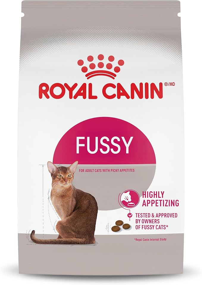 ROYAL CANIN Fussy Dry Cat Food for Adult Cats, Protein-Rich Kibbles for Picky Eaters, Poultry-Based, Supports Healthy Weight and Urinary Health, 7 lb Bag | For Adult Cats With Picky Appetites, Highly Appetizing Kibbles, Developed by Veterinarians