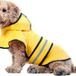 SPOT Rainy Days Slicker - Yellow Dog Rain Jacket With Hood, Reflective Strip for Safety, Leash Hole & Adjustable Velcro Belly Strap, 100% Polyester Water Resistant Pet Raincoat - Small, 9in Long