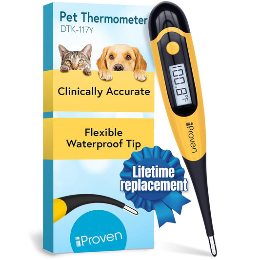 iProven Waterproof Dog & Cat Thermometer with Flexible Tip