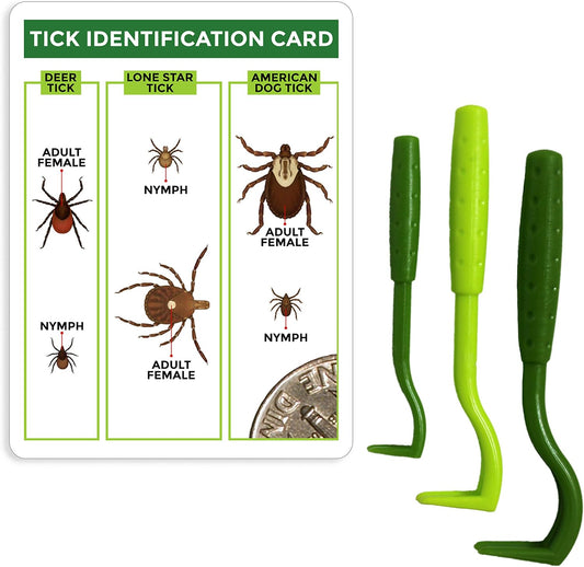 3-Piece Tick Remover Tool Kit with Identification Card